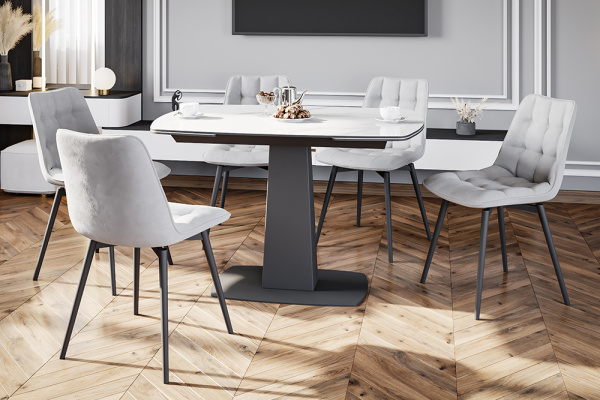 Стул B105-m (B105-m LIGHT GREY VL08, BK)